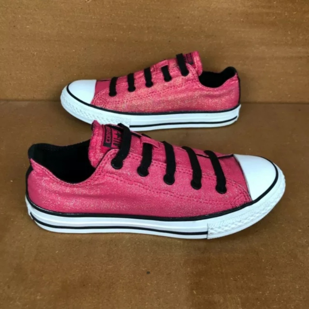 Converse All Star Glitter Raspberry Slip On Shoe